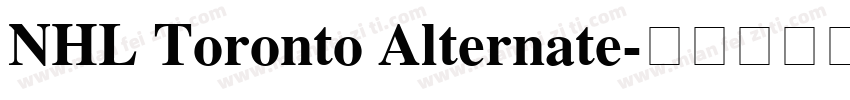 NHL Toronto Alternate字体转换